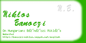 miklos banoczi business card